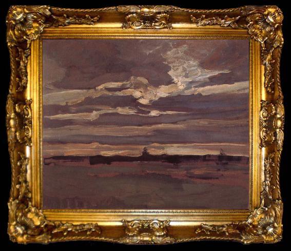 framed  Piet Mondrian Landscape, ta009-2